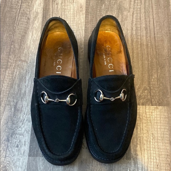 cci Men horsebit Loafers slipon US8 D 
Black suede lug sole solid shoes - Picture 1 of 8